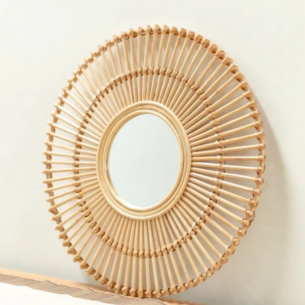 Rattan Spiegel rund 58 cm