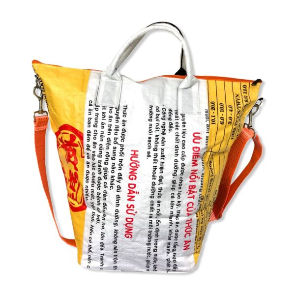 Tragetasche aus recycelten Reissack mit Tampenjan TJ7L (Large) roter Fisch – Bild 2