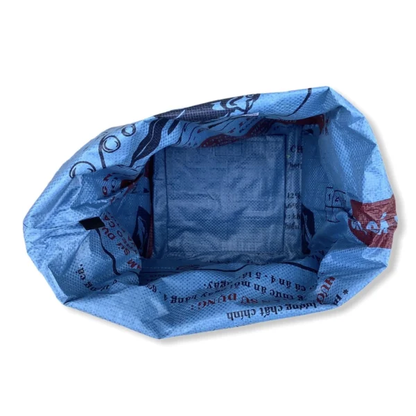 Wäschesack aus recycelten Reissack mit Hochseegurt TJ11L (Large)Blau – Bild 4