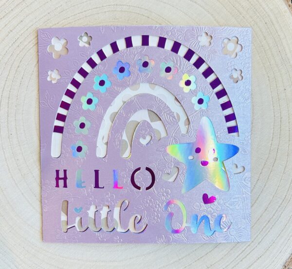 Grusskarte HELLO LITTLE ONE ROSAROT - Imagen 2