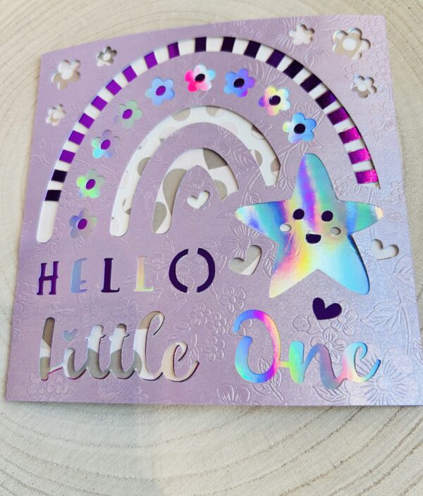 Grusskarte HELLO LITTLE ONE ROSAROT - Imagen 3