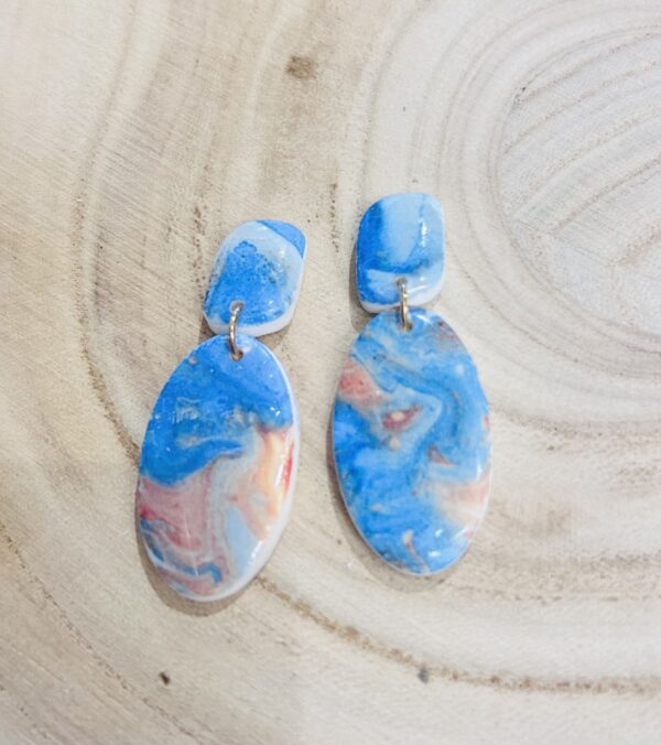 Ohrringe OVAL BLAU