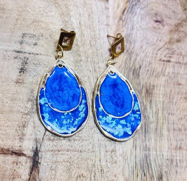 Ohrringe TROPFEN BLAU – Bild 2