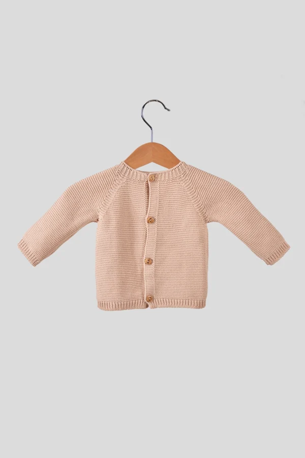 Strickjacke aus Baumwolle mit Holzknöpfen – Bild 2