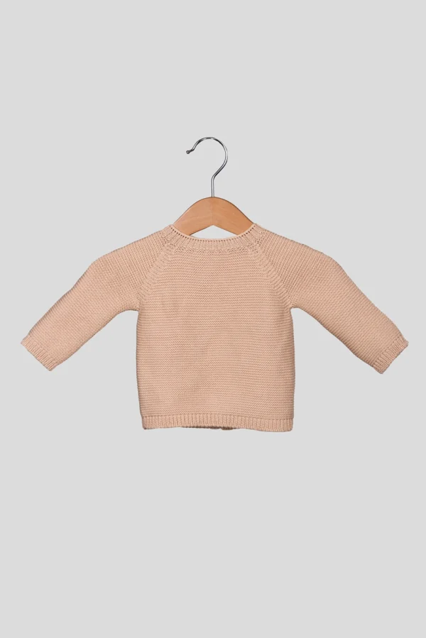 Strickjacke aus Baumwolle mit Holzknöpfen – Bild 4