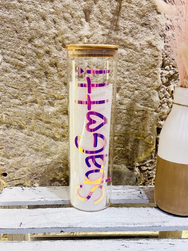 SpaGotti Glas LILA PINK/ HERZ