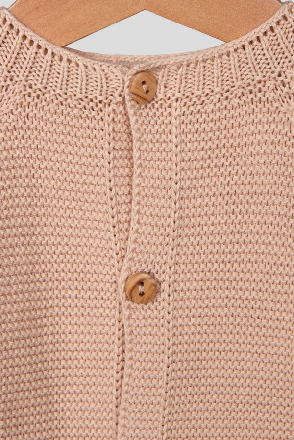 Strickjacke aus Baumwolle mit Holzknöpfen – Bild 3