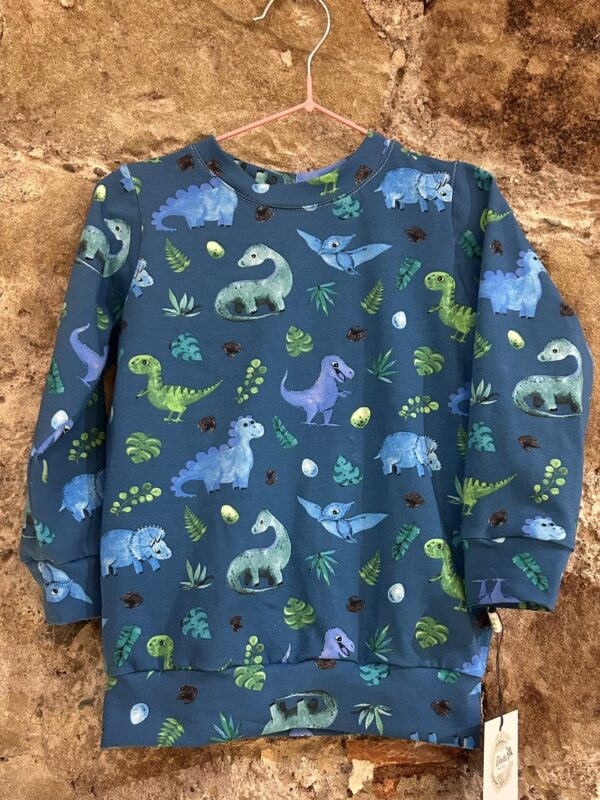 BLAU DINO Pullover GR 86-92